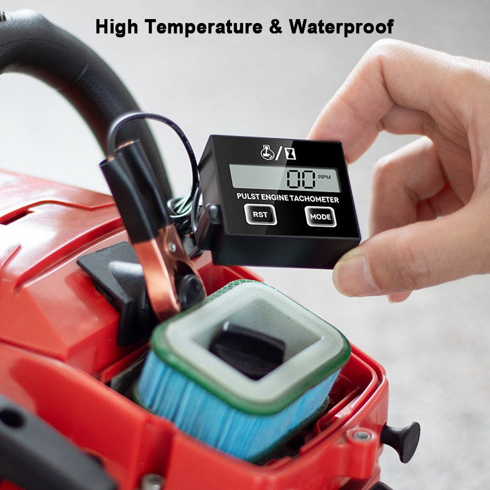 Digital LCD Inductive Tachometer for Chainsaw & Lawn Mower Engine Maintenance