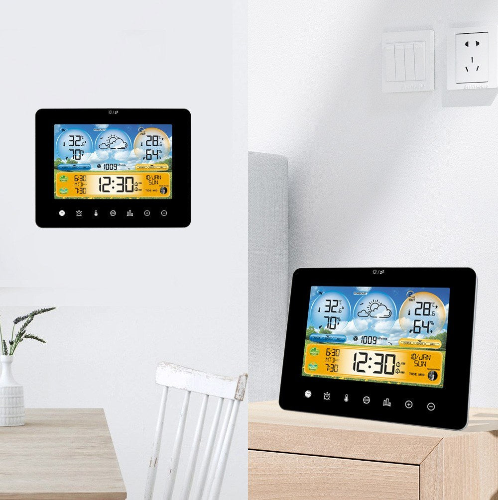 Wireless Weather Station: Indoor Outdoor Thermometer with Remote Sensors, Touchscreen Display, Forecast, Sunrise/Sunset Times, and Tide Levels