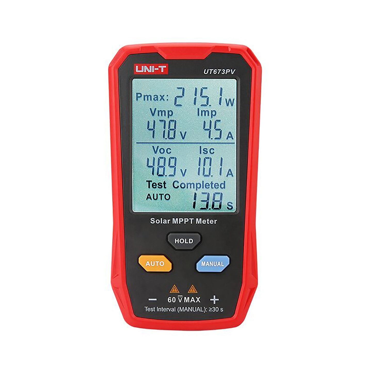 UNI-T UT673PV Solar MPPT Meter Photovoltaic Power Tester with Peak Voltage, Current, and Pmax Measurements