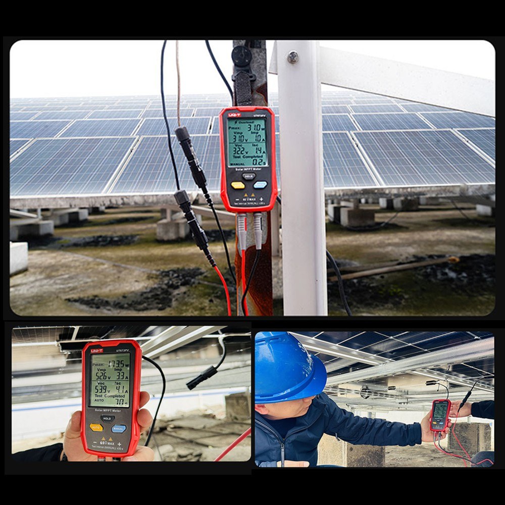 UNI-T UT673PV Solar MPPT Meter Photovoltaic Power Tester with Peak Voltage, Current, and Pmax Measurements