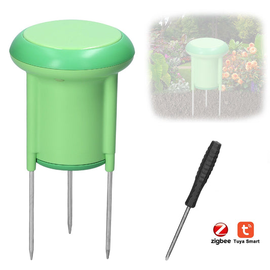 Tuya ZigBee Soil Tester: IP66 Waterproof Temp & Humidity Sensor, App-Controlled, History View, Device Sharing, Low Battery Alert (Requires Gateway)