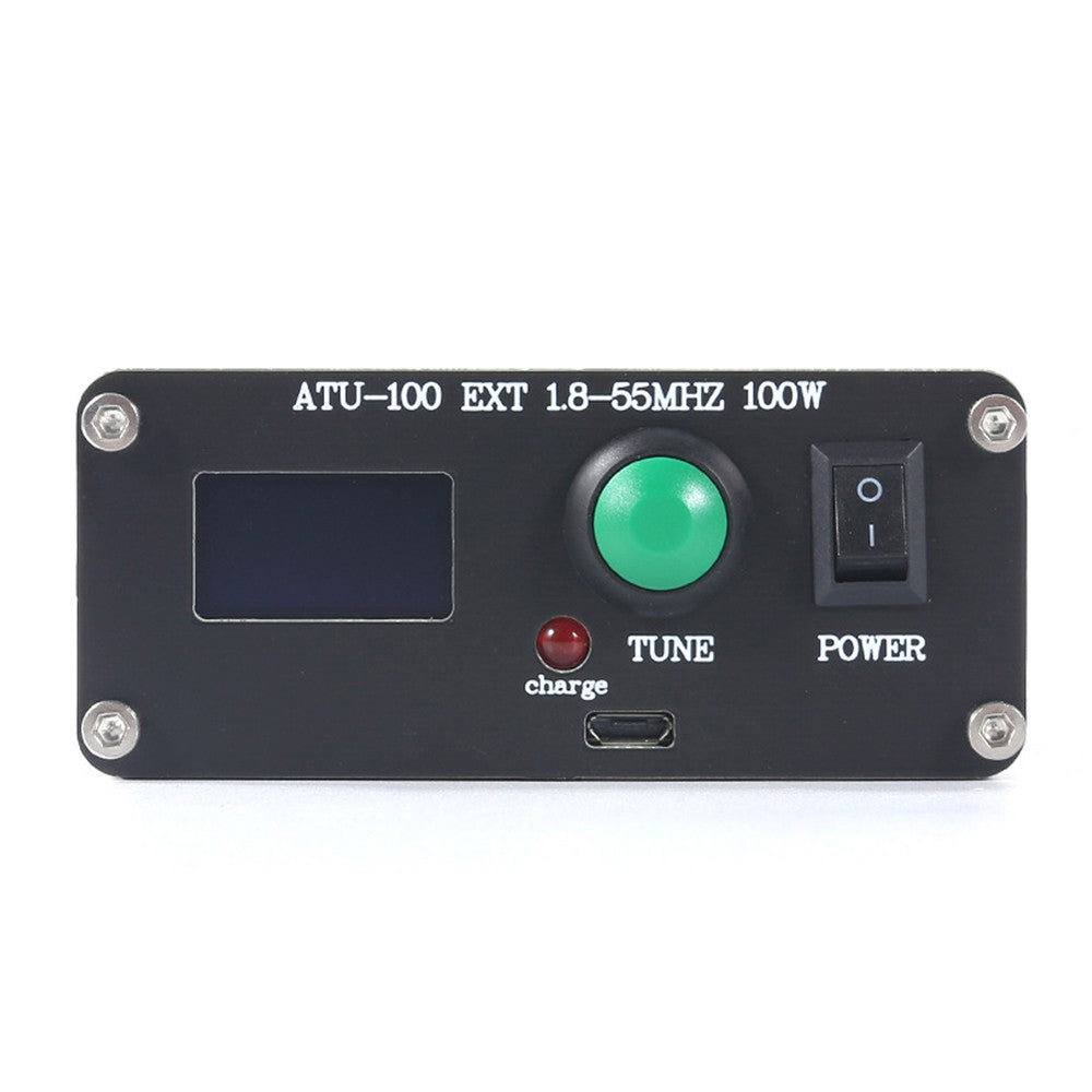 Portable ATU-100 Automatic Antenna Tuner 1.8-55MHz 100W Shortwave with OLED Display