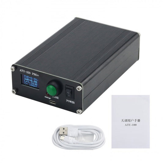 Portable ATU-100 Automatic Antenna Tuner 1.8-55MHz 100W Shortwave with OLED Display