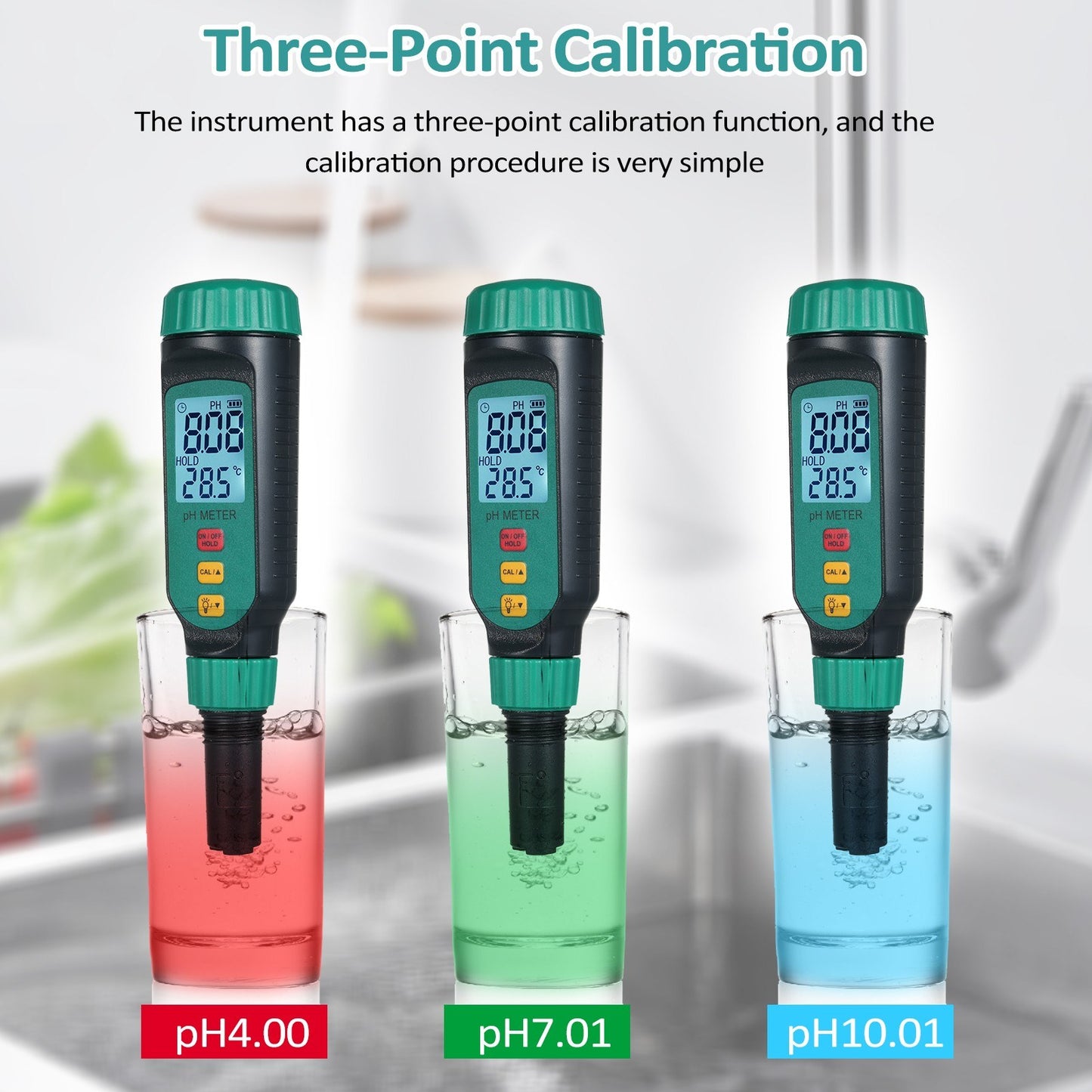 SMART SENSOR PH818F Portable Pen pH Meter - Accurate Water Quality Tester for Hydroponics, Swimming Pools, Hot Tubs, Aquariums, and Home Wine Brewing