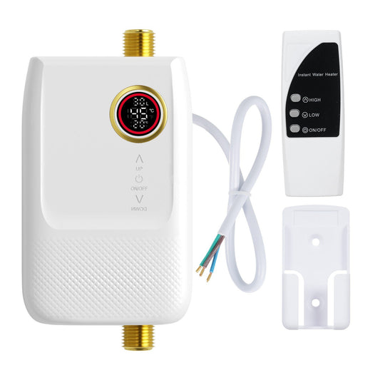 Instant 220V 5500W Mini Electric Water Heater with Digital Display, Tankless Design