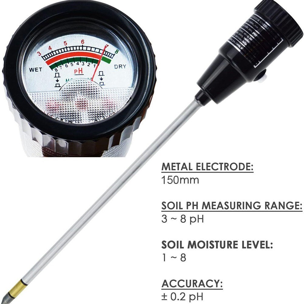 Portable Soil Moisture & PH Meter - High Accuracy Garden & Agricultural Detector Tool