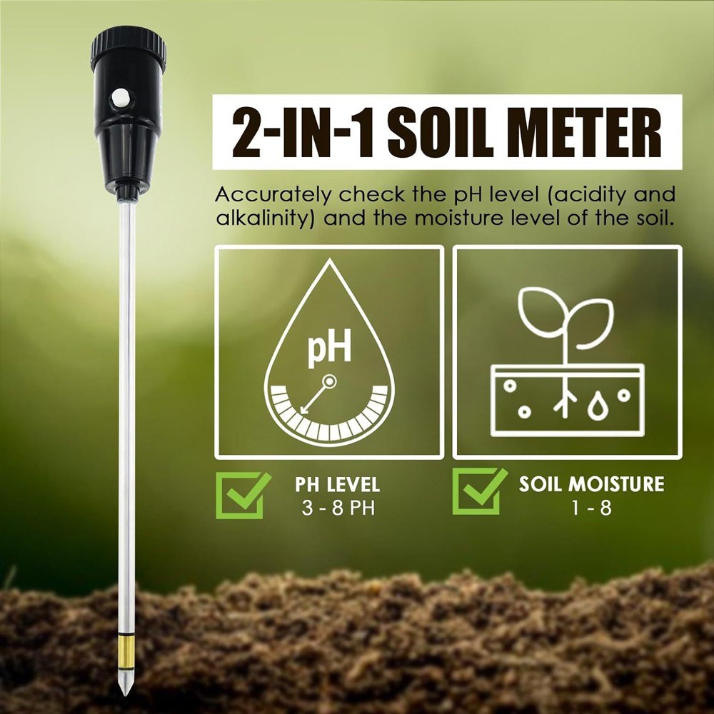 Portable Soil Moisture & PH Meter - High Accuracy Garden & Agricultural Detector Tool