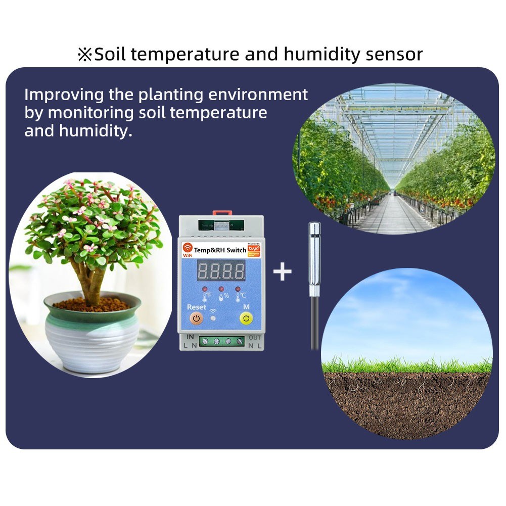 Smart WiFi Soil Tester with Tuya App Control, Alexa & Google Assistant Compatible