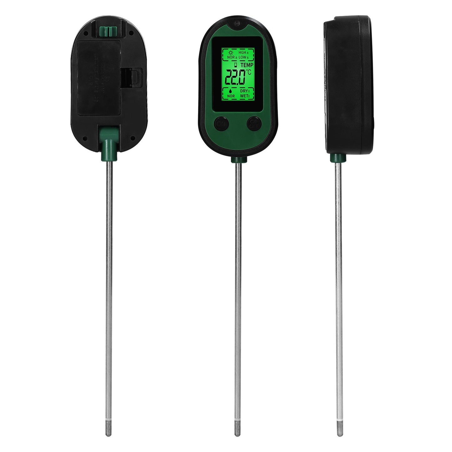 4-in-1 Soil Tester: pH, Moisture, Temperature & Sunlight Detector for Garden and Plant Care