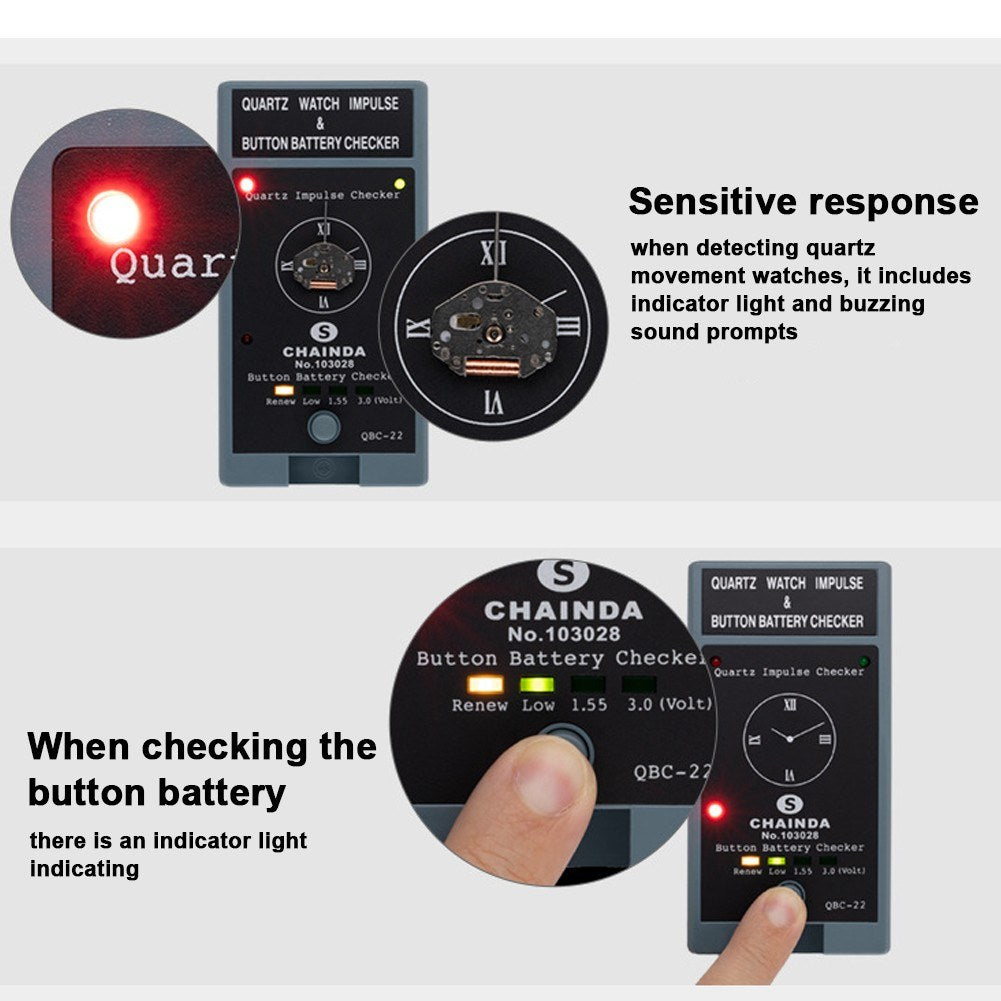 Compact Quartz Watch Repair Tool: Portable Battery Checker & Impulse Tester