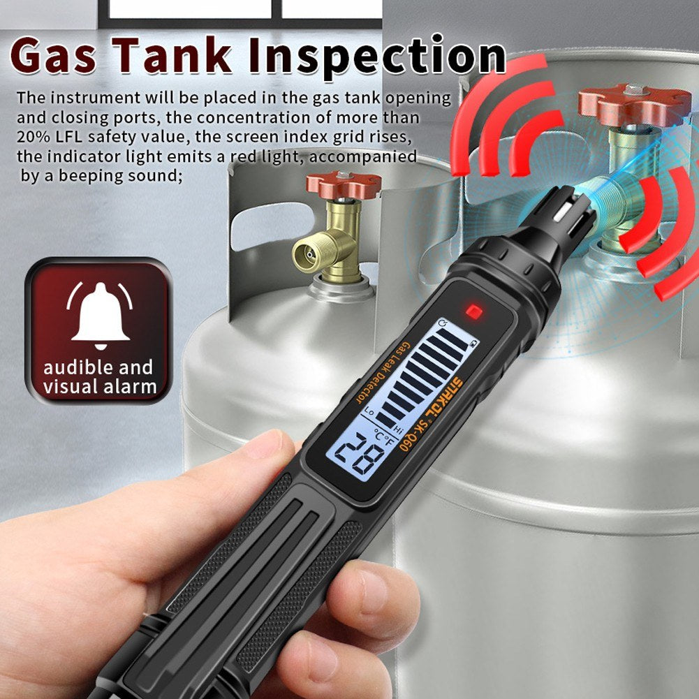 Portable Combustible Gas Leak Detector with Sound and Light Alarm