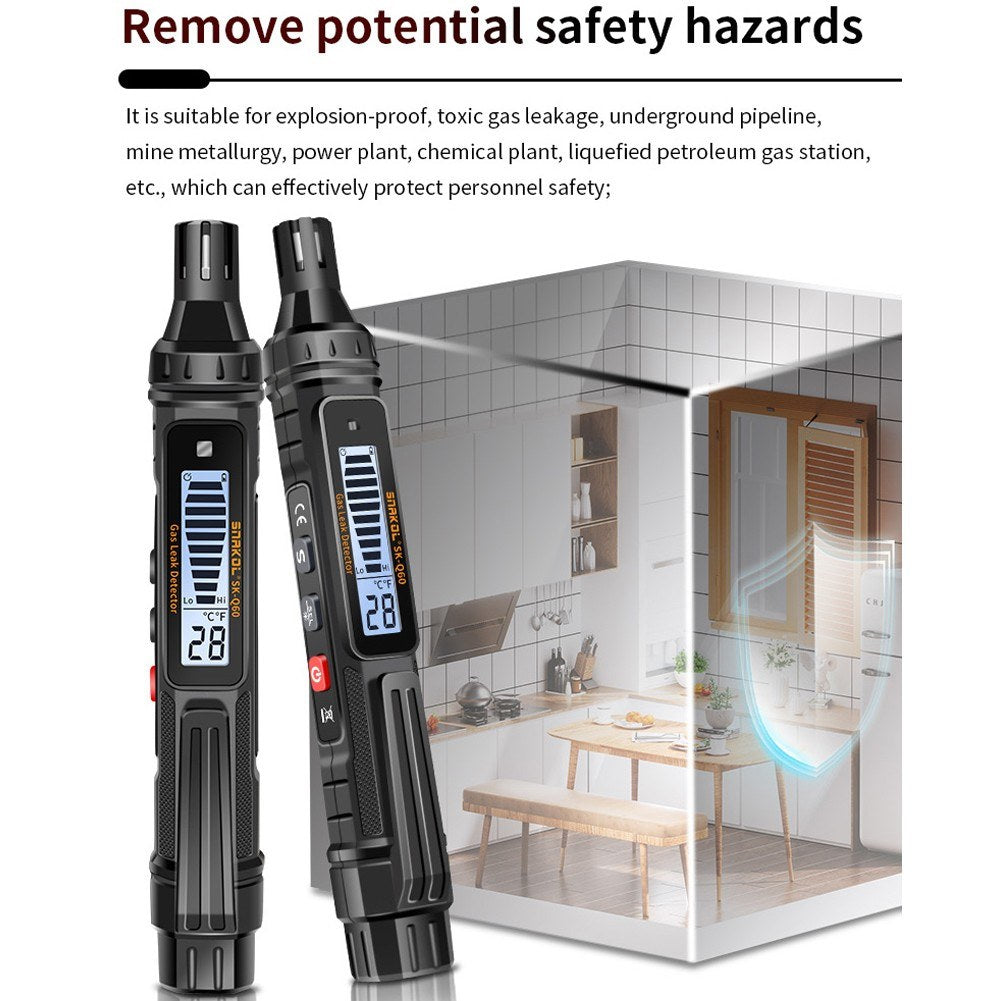 Portable Combustible Gas Leak Detector with Sound and Light Alarm