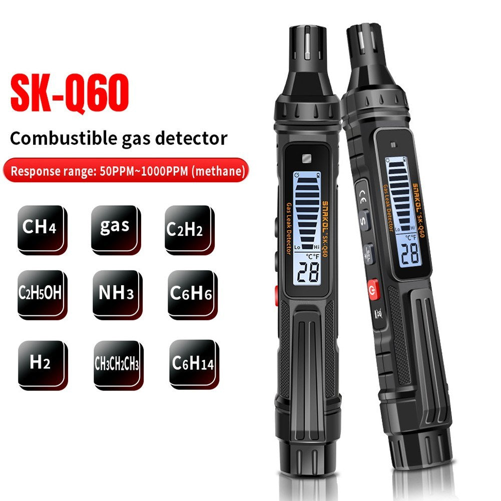 Portable Combustible Gas Leak Detector with Sound and Light Alarm