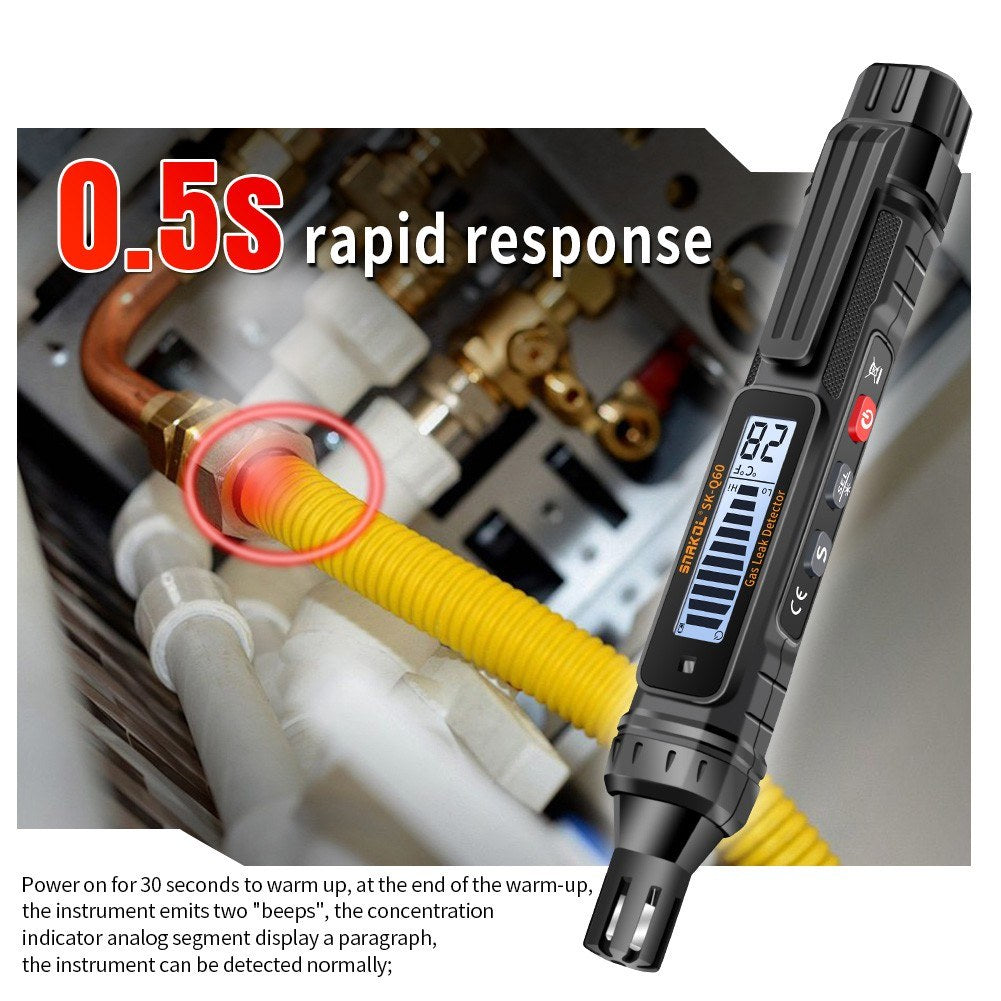 Portable Combustible Gas Leak Detector with Sound and Light Alarm