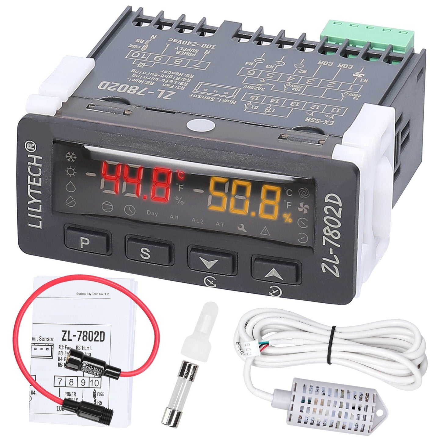 Automatic Egg Incubator with Digital Temperature and Humidity Controller - ZL-7802D PID Thermostat
