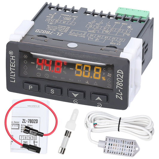 Automatic Egg Incubator with Digital Temperature and Humidity Controller - ZL-7802D PID Thermostat
