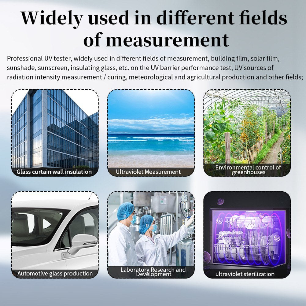 Portable High-Precision UV Illuminance Meter with LCD Display, Data Hold & Auto Shutdown