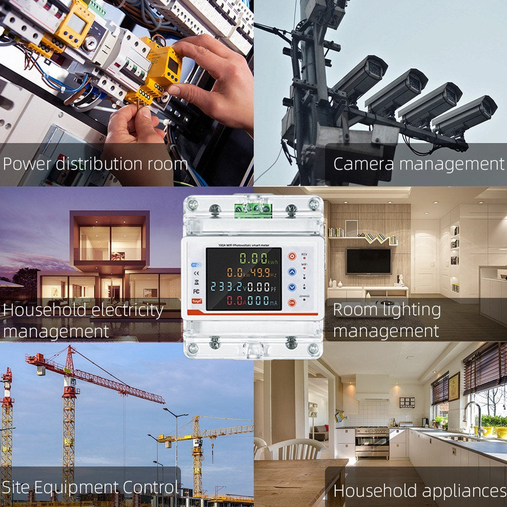 Tuya Smart WiFi Circuit Breaker with Metering, Reclosure, Timing, and Voice Control via Alexa/Google Assistant