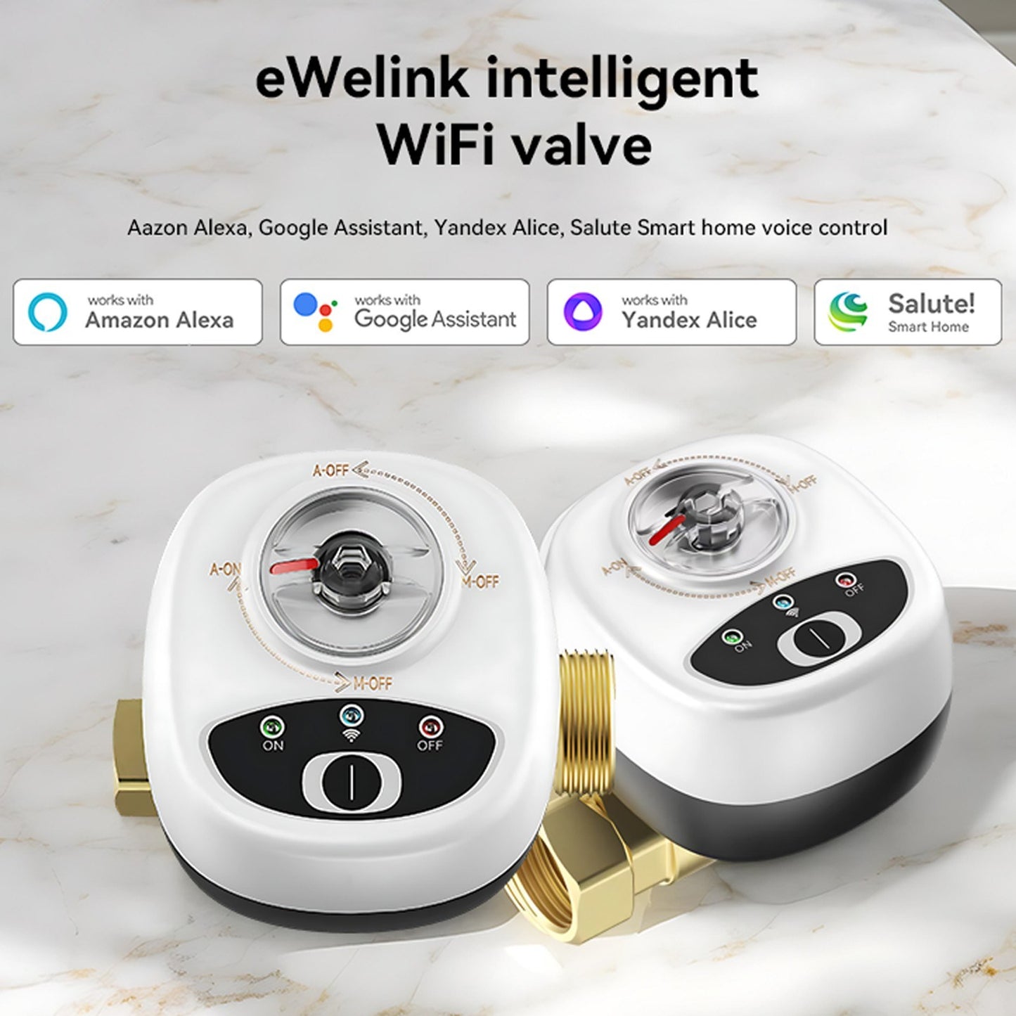 Smart WiFi Water Valve: Automatic IP65 Waterproof Ball Valve with Alexa & Google Assistant Voice Control