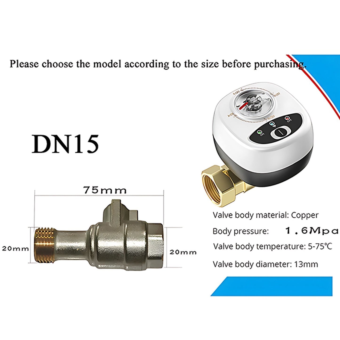 Smart WiFi Water Valve: Automatic IP65 Waterproof Ball Valve with Alexa & Google Assistant Voice Control