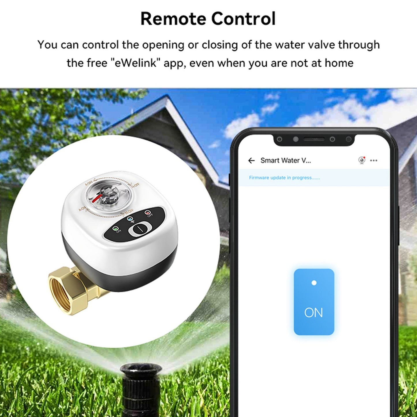 Smart WiFi Water Valve: Automatic IP65 Waterproof Ball Valve with Alexa & Google Assistant Voice Control