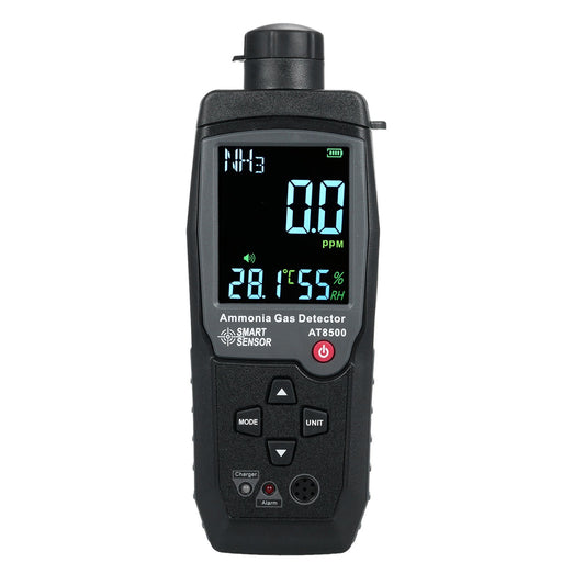 Ammonia Gas Detector NH3 Tester 0-100PPM with Large LCD Display - SMART SENSOR Handheld Digital Meter