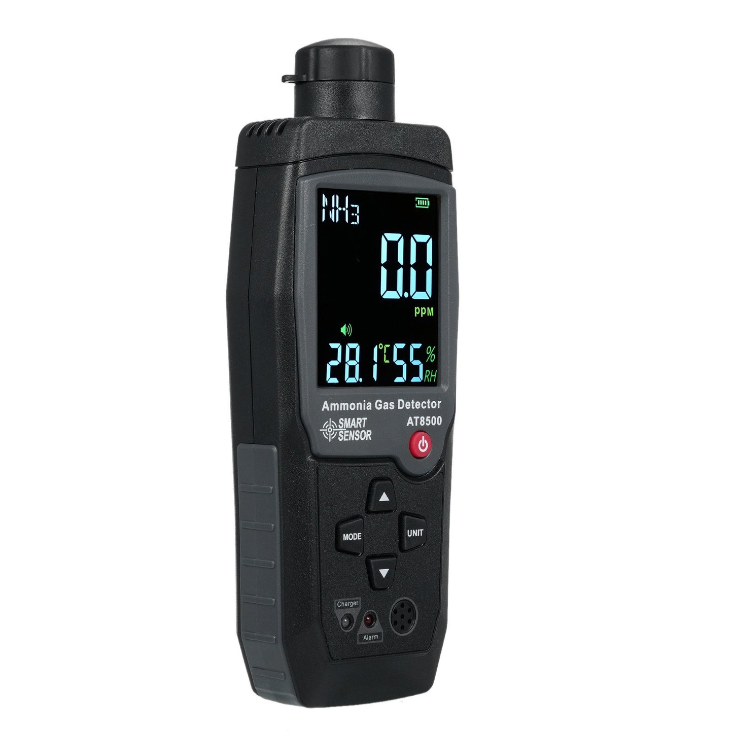 Ammonia Gas Detector NH3 Tester 0-100PPM with Large LCD Display - SMART SENSOR Handheld Digital Meter