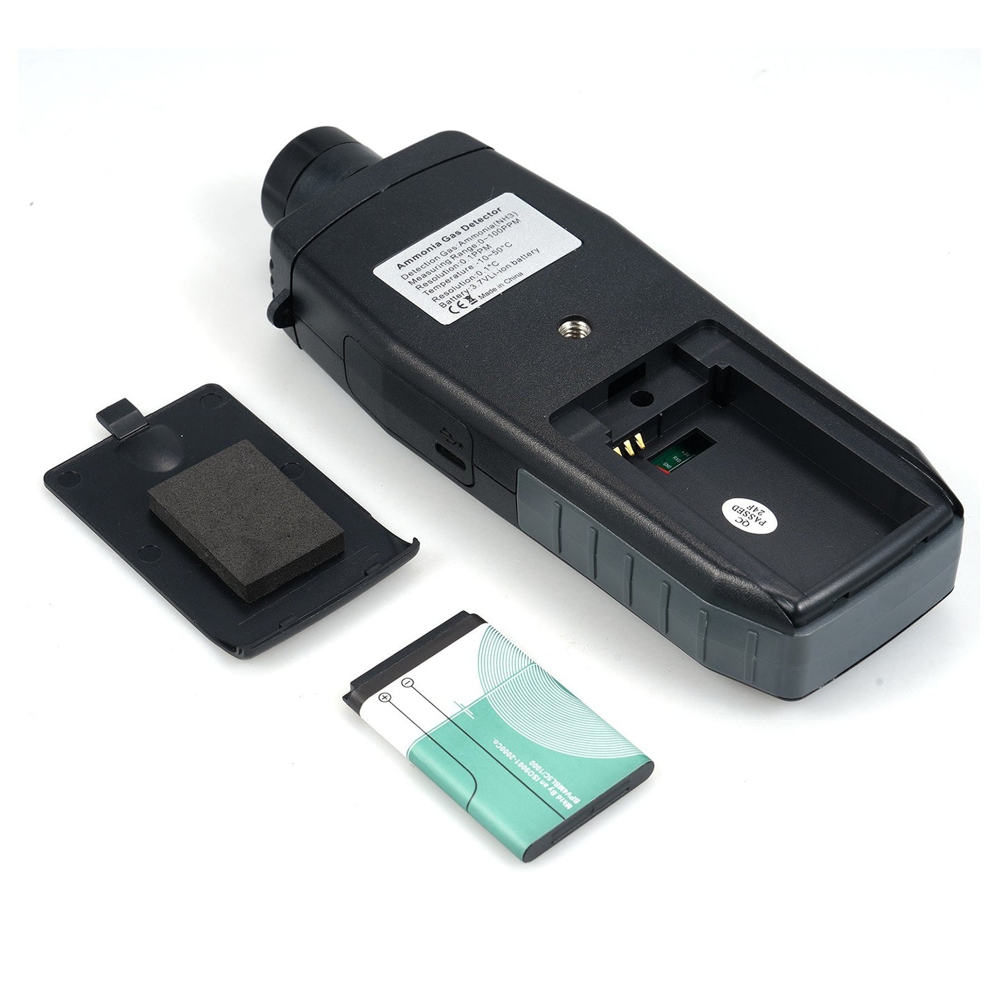 Ammonia Gas Detector NH3 Tester 0-100PPM with Large LCD Display - SMART SENSOR Handheld Digital Meter