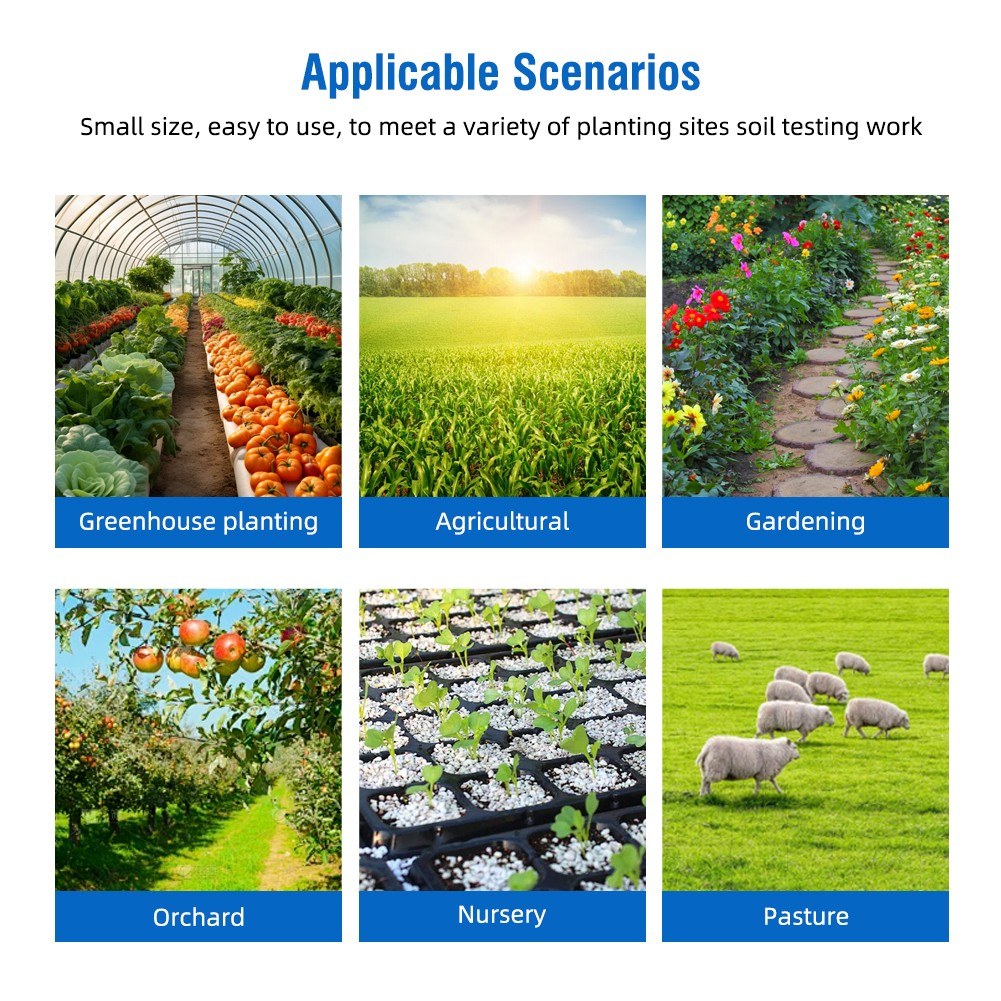 Garden Soil Nutrient Analyzer & Fertility Tester with Temperature & Potassium Measurement