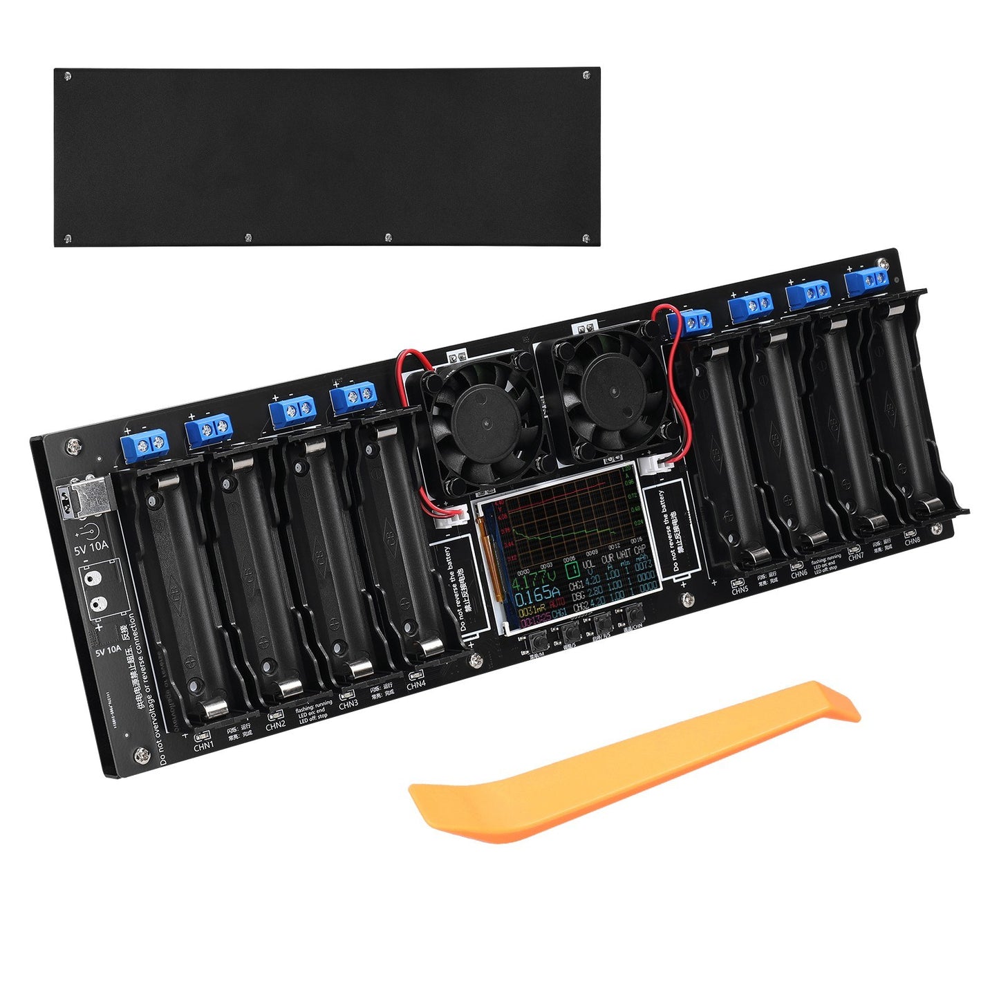 8-Channel 18650 Battery Tester with 2.4-inch TFT Display, Multi-Mode Testing, Enhanced Safety, and Intuitive Interface