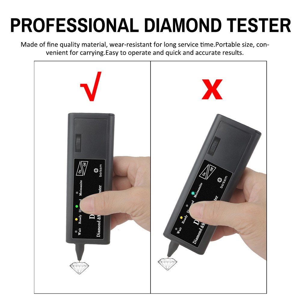 Portable 2-in-1 High Accuracy Diamond & Moissanite Tester Pen - Professional Gemstone Selector Tool