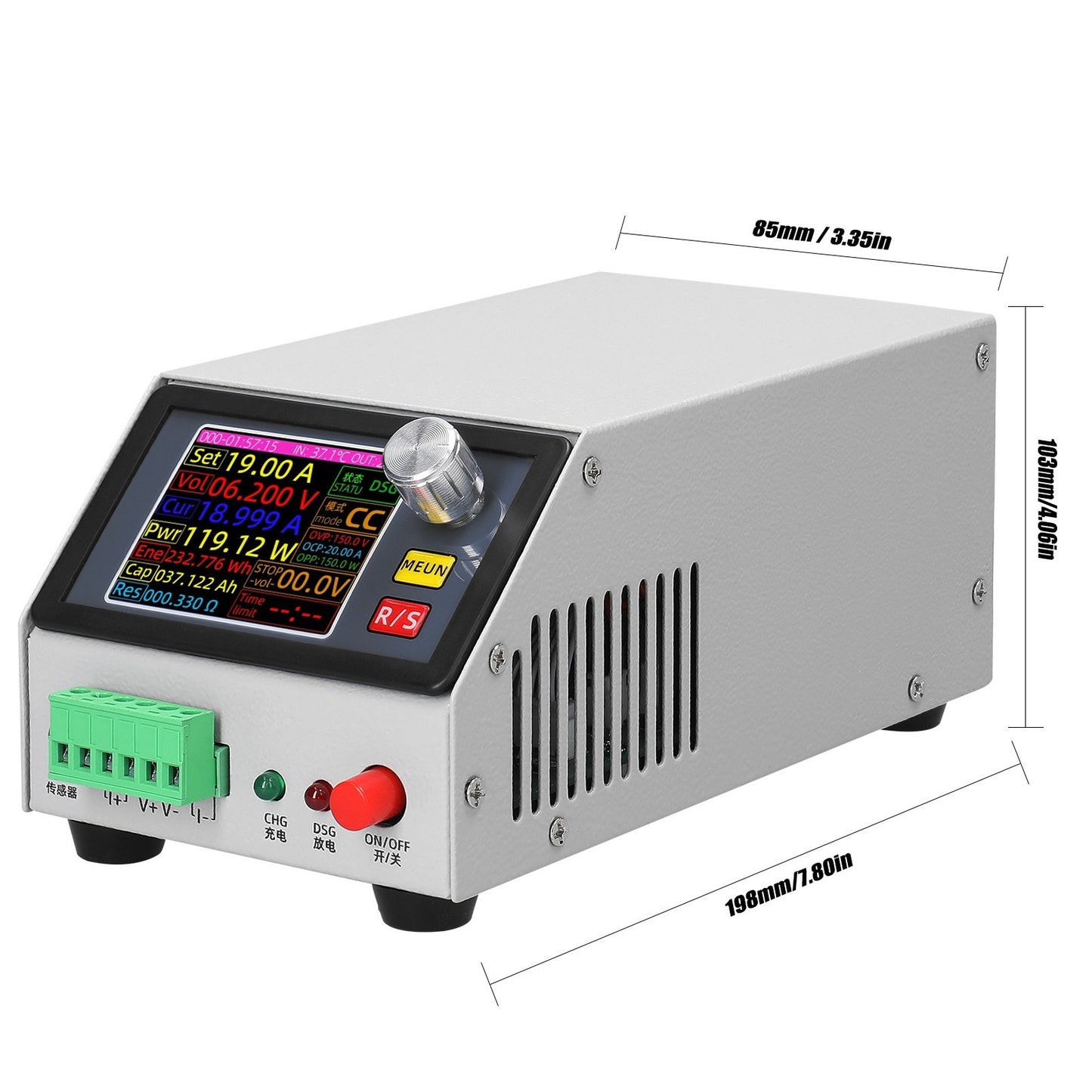 2.4inch Color Screen Electronic Load with Constant Current/Power/Resistance Modes and Data Calibration