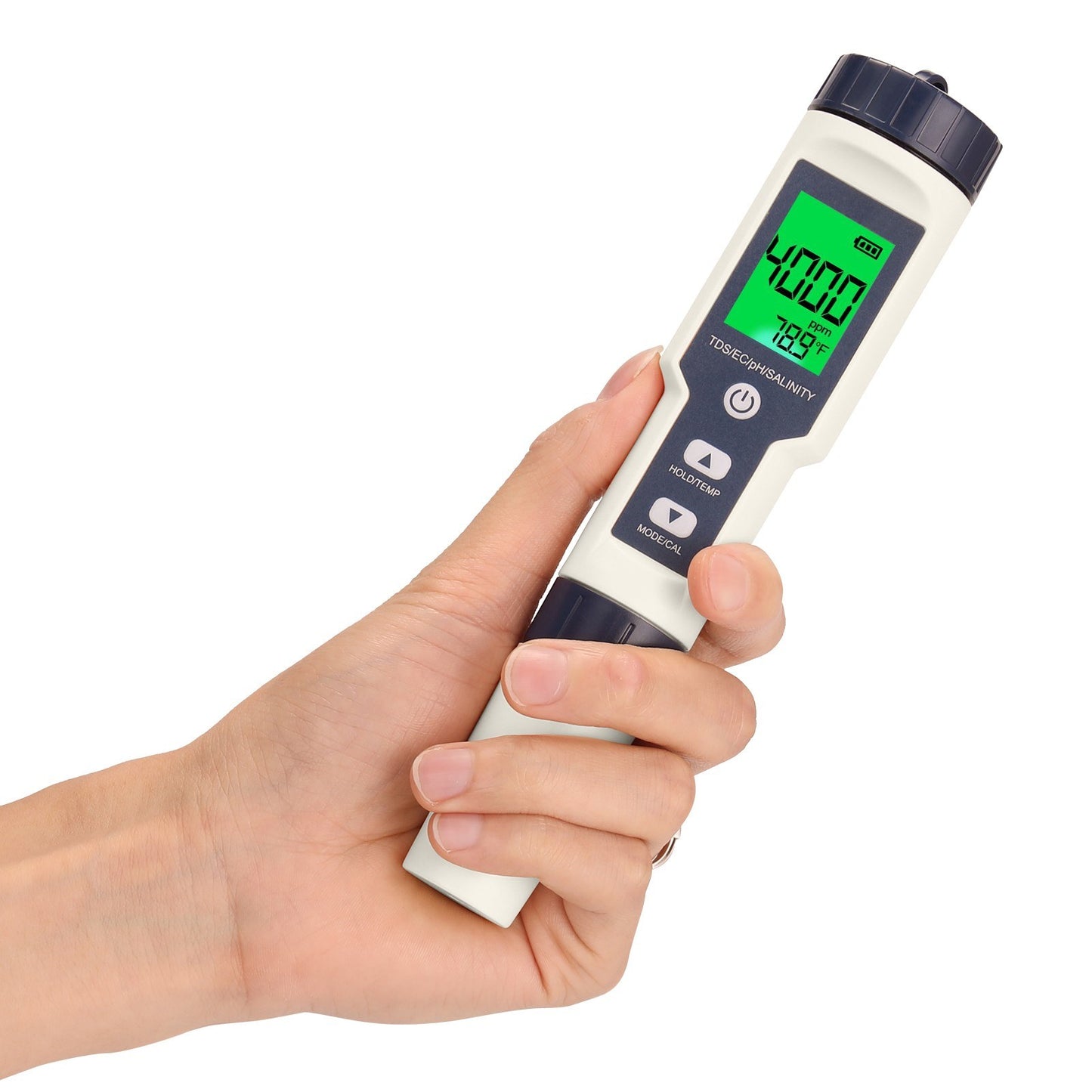 5-in-1 Professional Digital Water Quality Tester: PH, EC, TDS, Salinity, Thermometer Combo Meter
