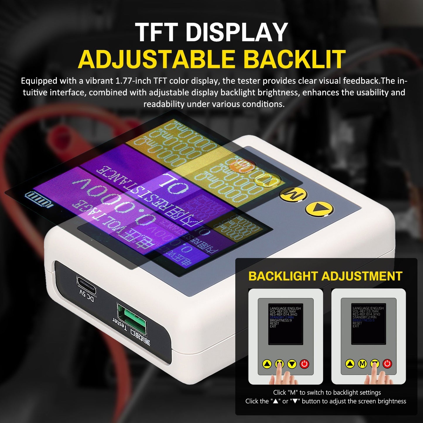 TS4520 Entry-Level AC 4-Wire Kelvin Voltage & Internal Resistance Tester - Professional Meter Device