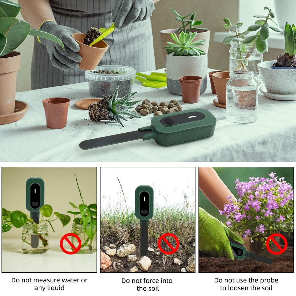Tuya Zigbee Wireless Soil Moisture, Temperature, Humidity & Sunlight Tester with Mobile App Control - Versatile Gardening Tool for Farmland Planting
