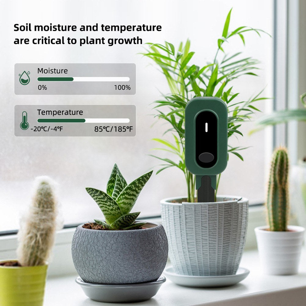 Tuya Zigbee Wireless Soil Moisture, Temperature, Humidity & Sunlight Tester with Mobile App Control - Versatile Gardening Tool for Farmland Planting