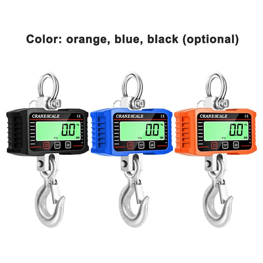 2000kg Digital Crane Scale with LCD Display and 3-Unit Conversion | Heavy Duty Portable Industrial Weighing Hook