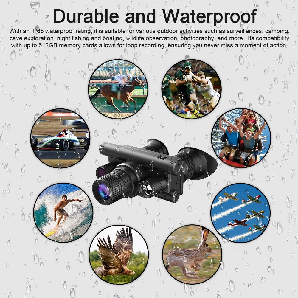 4K Digital Infrared Monocular Night Vision Telescope: 40MP, 600m Range, 5X Optical, 8X Digital Zoom for Outdoor Camping, Hunting, and Boating with Photo/Video Recording