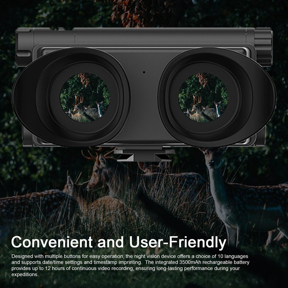4K Digital Infrared Monocular Night Vision Telescope: 40MP, 600m Range, 5X Optical, 8X Digital Zoom for Outdoor Camping, Hunting, and Boating with Photo/Video Recording