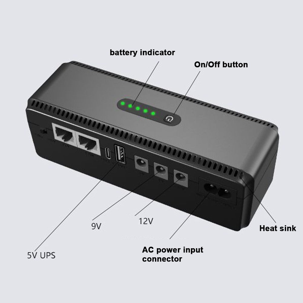 Direct Current UPS: 5V/9V/12V Backup Power for Router, ONT, Access Control, Cameras, Cellphones
