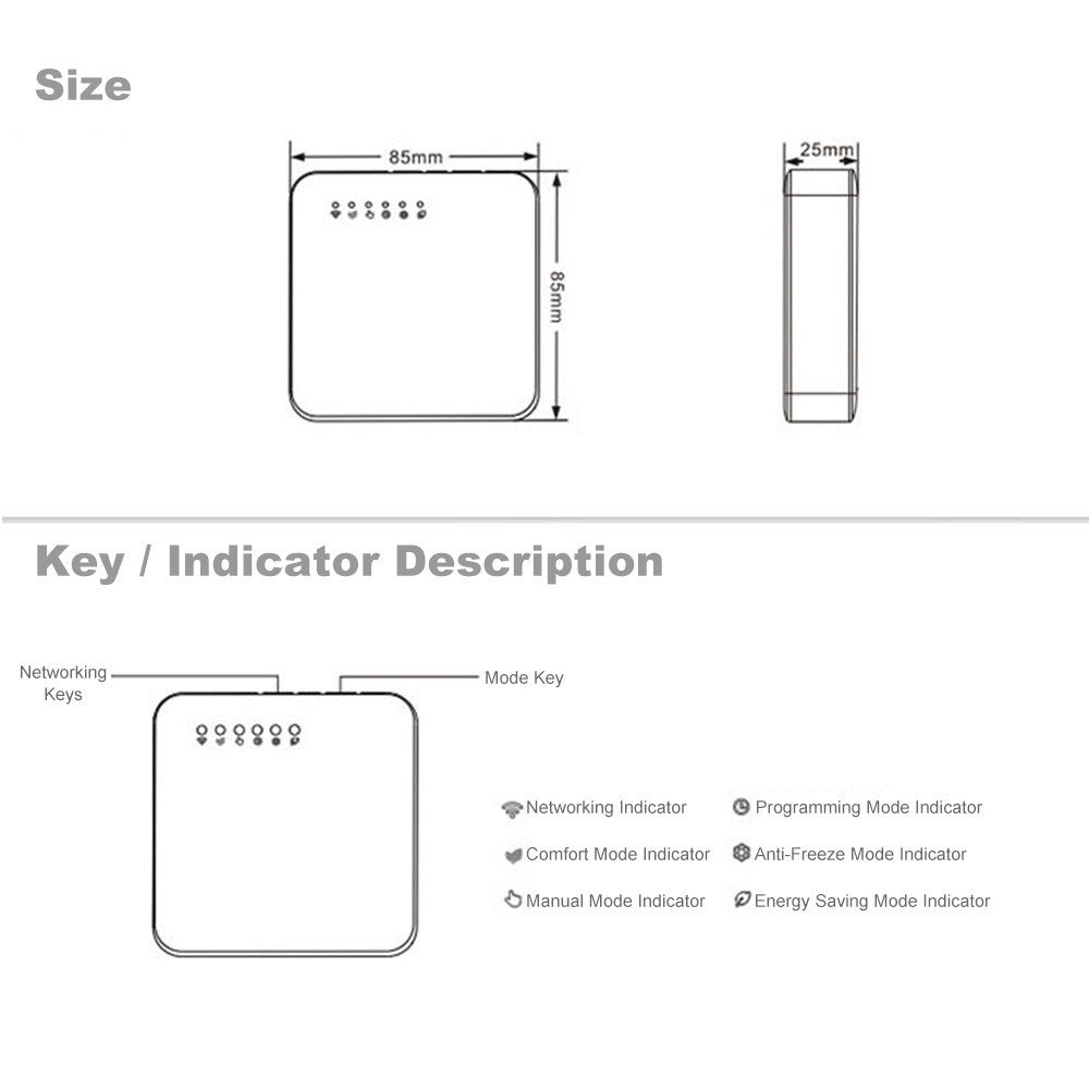 Smart Electric Radiator Thermostat 16A - FP Signal Programmable Temperature Controller