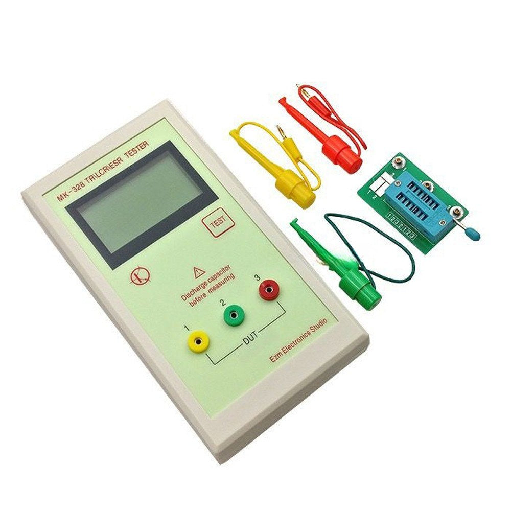 Portable MK328 LCD Capacitance, Resistance, ESR & Transistor Tester