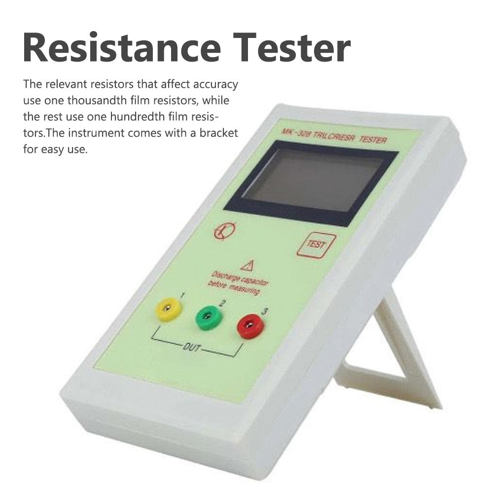 Portable MK328 LCD Capacitance, Resistance, ESR & Transistor Tester