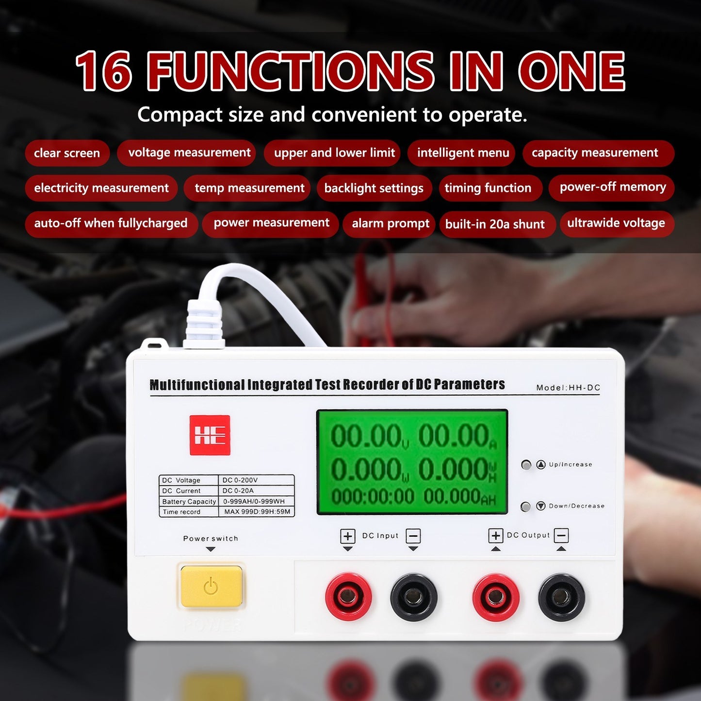 Multifunctional Solar LED Street Lamp Tester with Digital Display & High Accuracy Coulometer