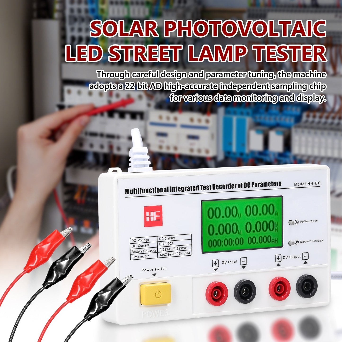 Multifunctional Solar LED Street Lamp Tester with Digital Display & High Accuracy Coulometer