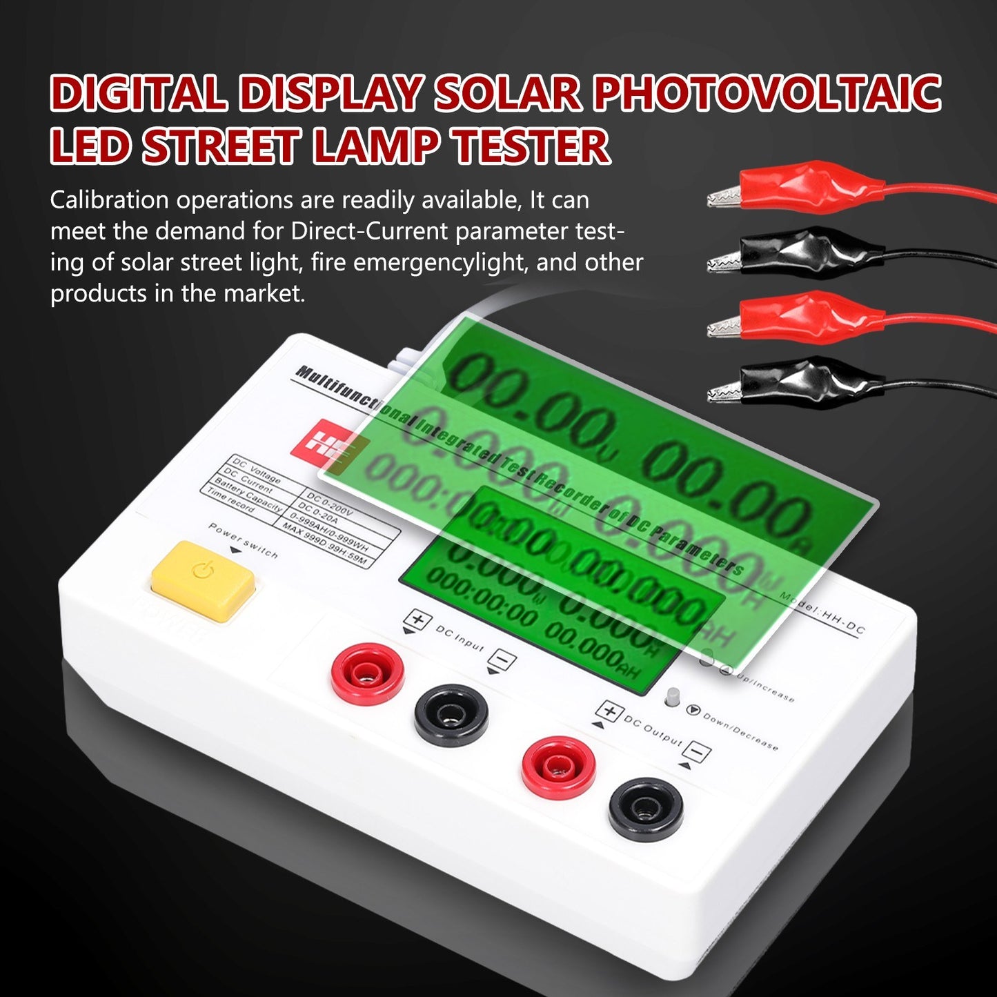 Multifunctional Solar LED Street Lamp Tester with Digital Display & High Accuracy Coulometer