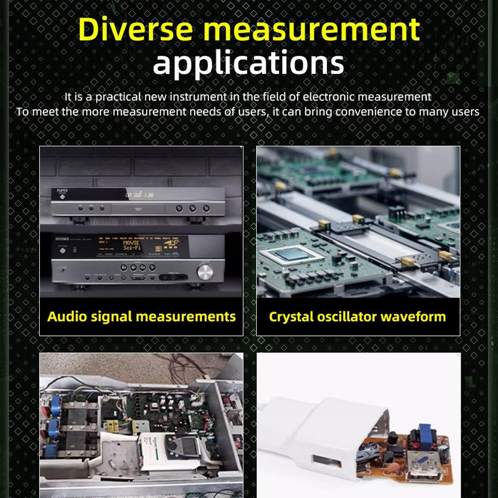 Handheld Digital Oscilloscope 2.8 TFT Display, 10MHz Bandwidth, 48MSa/S Sampling, Data Storage for DIY & Electronic Testing