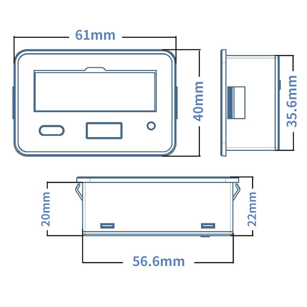 Digital Voltage Meter 8-30VDC, Dual Output USB-C & USB-A, Battery Tester with Alarm & Memory