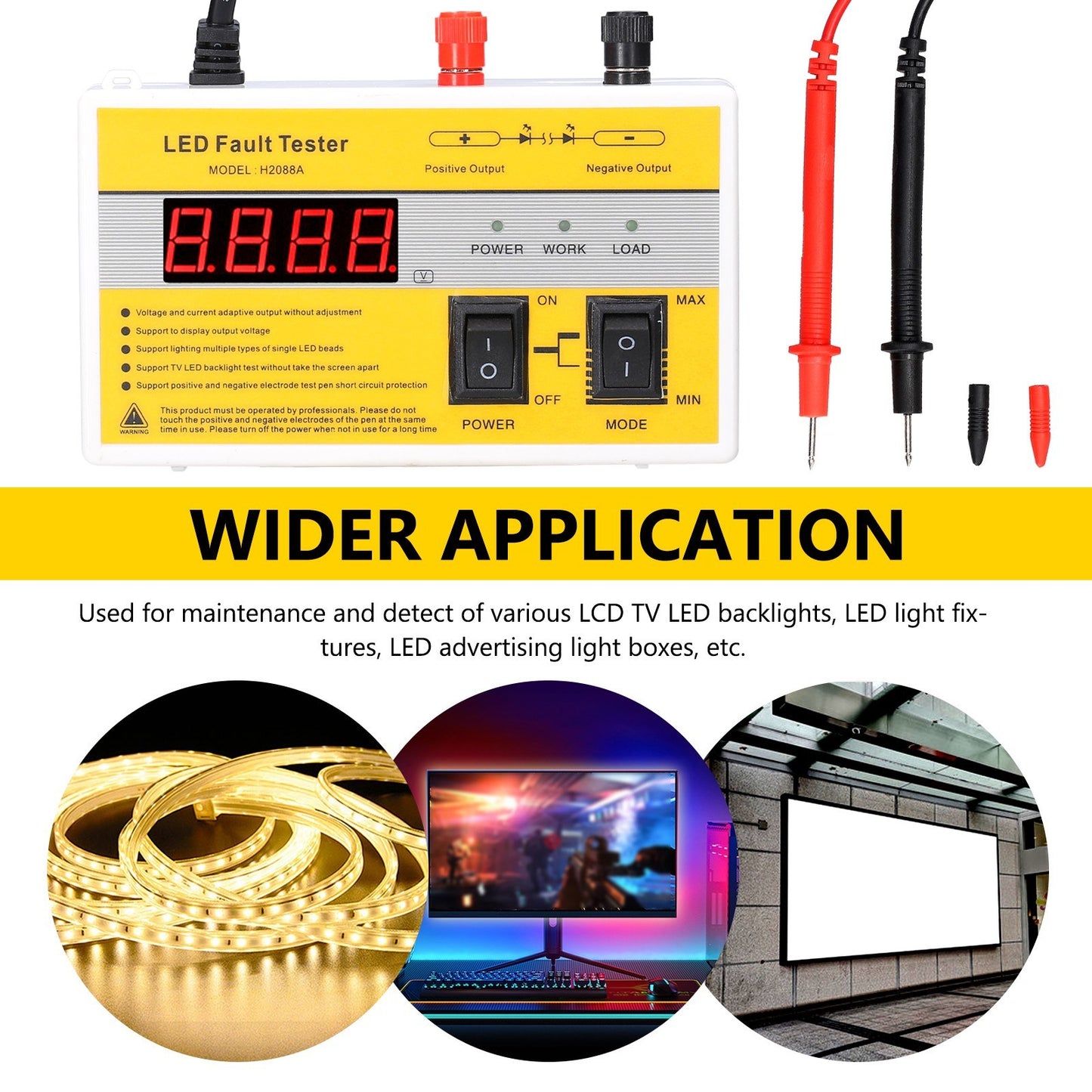 Multifunctional Portable LED Tester & Fault Detector for TV Backlight Repair - LED Lamp Beads & Light Strips Measurement Tool