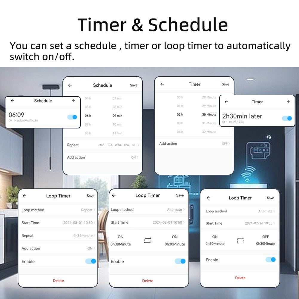 Smart WiFi Temperature & Humidity Switch, App Controlled with IFTTT, Alexa & Google Assistant Compatibility